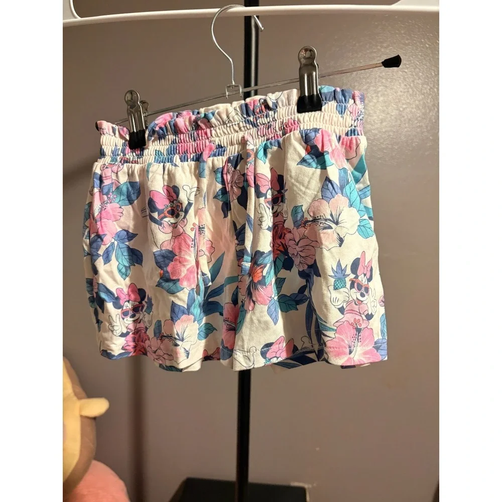 GAP Kids Girls White Minnie Mouse Shorts, Draw String Tie, Sz 5 yrs